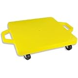 Champion Sports Standard Scooter Board with Handles, Assorted Colors (Yellow or Blue)