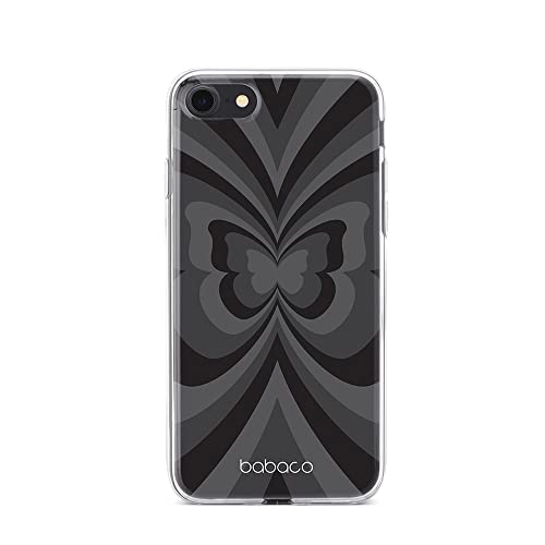 BABACO Funda para teléfono móvil de ERT Group para iPhone 7/8/ SE 2/ SE 3 Original y con Licencia Oficial diseño Butterflies 001 Adaptada a la Forma del teléfono móvil, Funda Hecha de TPU