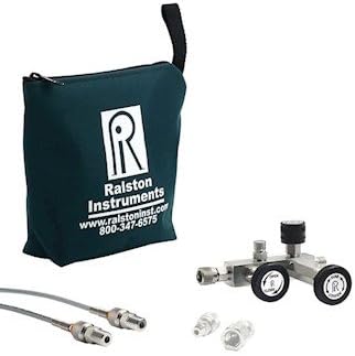 Ralston Instruments QSCM-5KPSIG-M Calibration Manifold w/Analog Guage; 1/4" NPTF/SS