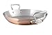 Mauviel M'Heritage 150 S 1.5mm Polished Copper & Stainless Steel Paella Pan With Cast Stainless Steel Handles, 13.8-in, Made In France