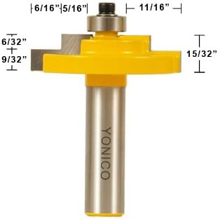 Yonico 18127 - Stepped Rabbet Router Bit, 3/16" Glass and Artwork Inner Step - 1/2" Shank, 1/2 Inch - Image 3