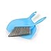 Mini Dustpan and Brush Set - Etable Stylish Sweeping Equipment with Ergonomic Handle for Easy Sofa, Desk, Car Trunk & Seats, Pet House Cleaning - Durable Non-Scratch Angled Bristles for Corners(Blue)