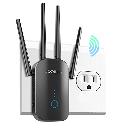 JOOWIN WiFi Extender 1200Mbps Internet Booster WiFi Repeater up to 3000  5GHz Dual Band WiFi Range