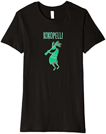 Womens Kokopelli Native American Flute Player T-shirt Tee Medium Black