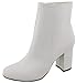 Top Moda Women's Mid Calf Stacked Block Heel Bootie