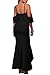 Alvaq Women's Sexy Off The Shoulder Ruffled Mermaid Evening Party Maxi Dress