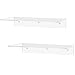 MyGift 17 Inch Clear Acrylic Floating Shelves for Wall Mounted Display Shelf, Set of 2