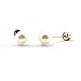 14k REAL Yellow OR White Gold Freshwater Cultured Pearl Stud Earrings with Screw Back- 3 Different Size Avilable