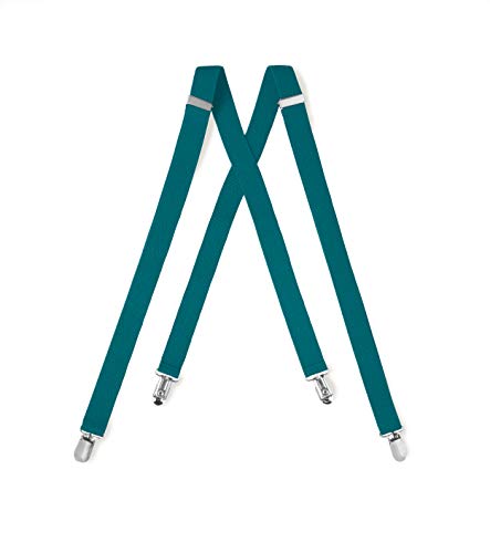 Teal Suspender & Bow Tie Set