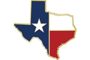 Crown Awards Texas State Flag Pins - Shape of Texas Lapel Pins