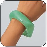 MarveBard Chunky Acrylic Bracelet for Women Vintage Wide Irregular Geometric Resin Bracelet Chunky Colorful Acetate Statement Bracelet Trendy Resin Jewelry