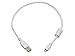 Monoprice 1.5-Feet USB 2.0 A Male to Micro 5pin Male 28/24AWG Cable with Ferrite Core (Gold Plated), White (108639)