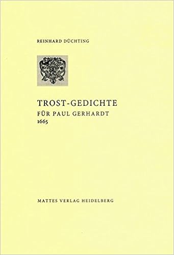 Trost Gedichte Fur Paul Gerhardt Und Seine Frau Anna Maria