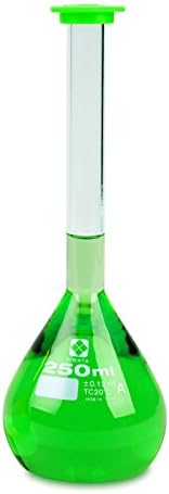 Vee Gee Scientific Sibata 2303A-100 Class A 100mL Volumetric Snap Cap Flasks (Pack of 4)