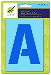 Color FactoryPA718E Complete Letter Stencil Sets, 4in, 4"