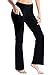 Yogipace, Side Pockets, 27″/29″/31″/35″/37″ Inseam Women’s Bootcut Yoga Pants Workout Pants Long Bootleg Flare Pants, 27″, Black Size Mthumb 1
