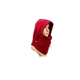 SumDirect 6 in 1 Thermal Bike Wind Stopper Face Mask New Caps Neck Warmer (Dark Red)