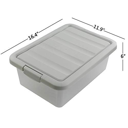 Cand 14 Quart Storage Bin with Lid, Durable Large Plastic Box for Organizing Your Towels, Toys, School Supplies, 2 Packs.