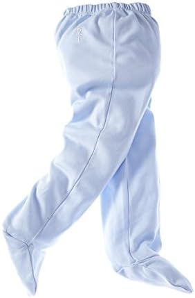 little pharo 100% Extra-Long Staple Egyptian Cotton Footed Leggings (blue, size 3-6 months)