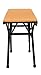 COSCO 6 ft. Indoor Outdoor Center Fold Tailgate Bench with Carrying Handle, Orange Bench Top, Black Frame, 2-pack