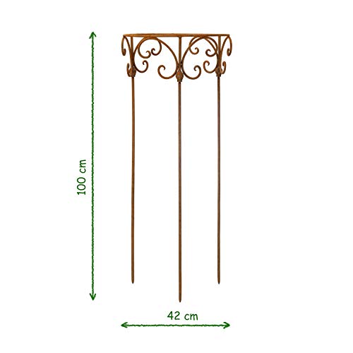 Staudenhalter Strauchhalter Staudenbinder rund 40cm Durchmesser Rankhilfe Metall Eisen Rost Deko – Bild 8