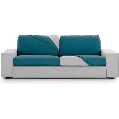 ECOMMERC3 | Seat Cover for Bi-Elastic Sofa Size XXL – Chair Cover Eseralda Green Adjustment, Easy to Put on and Remove with Elastic Fasteners