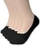 OSABASA No Show Socks for Women, Cotton Invisibale Socks, Non Slip Flat Boat Line Socks BLACK Small (SET5KWMS09)