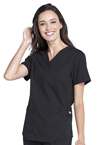 2 Cherokee+Professionals+WW665+V+Neck+Black