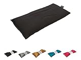 Eye Pillow Vacation Organic Flax Seed Filled, Microwavable Unscented Eye Pillow - Black - Organic Cotton