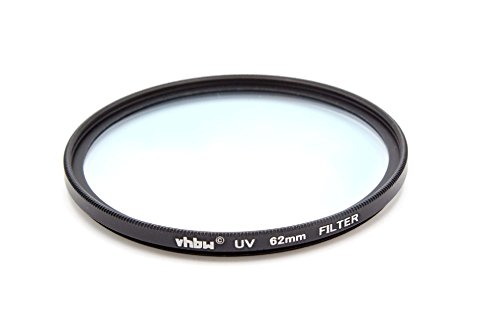 vhbw Universal UV Filter für Kamera Objektive mit 62mm Filtergewinde - UV Schutzfilter, Schwarz