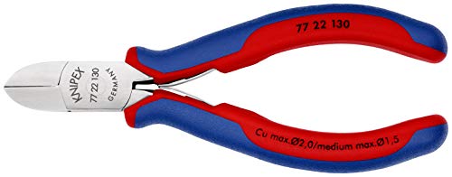 Knipex Elektronik-Seitenschneider mit Mehrkomponenten-Hüllen 130 mm 77 22 130 – Bild 4