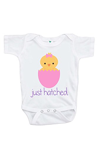 Custom Party Shop Baby Girls' Novelty Just Hatched Easter Onepiece 0-3 Months Pink and Yellow