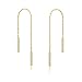Gintan Sterling Silver Threader Earrings, Gold Chain Earrings Hypoallergenic Threader Dangly Earrings Ear Threader Earrings for Women, 3 Inch & 4 Inch (gold)