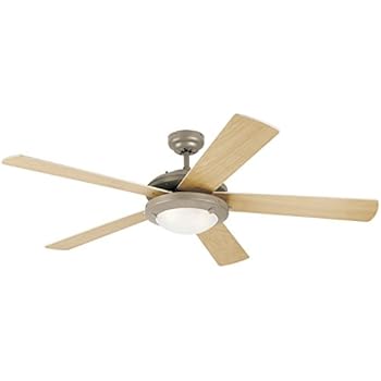 Westinghouse Lighting 7813620 Comet 52-Inch Brushed Pewter Indoor Ceiling Fan, Light Kit with Frosted Glass
