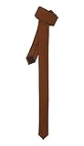 Super Skinny Brown Shiny Slim Tie