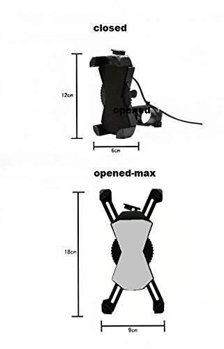 Mobile Phone Holder with USB Charger for Mobility Scooters and Power Chairs