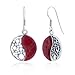 925 Sterling Silver Natural Inlay Yin Yang Dangle Hook Earrings
