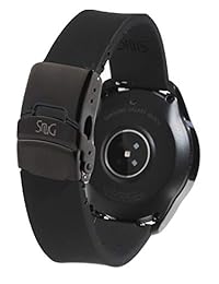 SnuG   Correa de repuesto para reloj inteligente Samsung Galaxy Watch de 0.787 in y 0.866 in, liberación rápida, hebilla desplegable de acero inoxidable