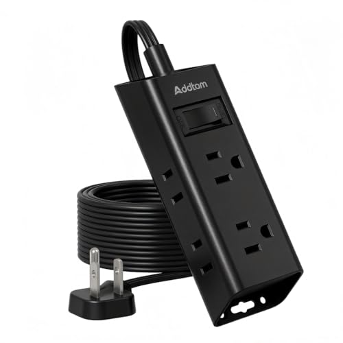 Addtam 6 Outlet Power Strip 10 FT Cord