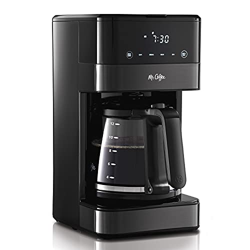 Mr Coffee 12 cup programmable Coffee maker, led touch display, black
