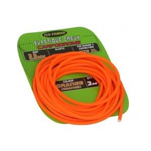 Fun Fishing Elastique Creux – 2,6mm – Orange – 3m