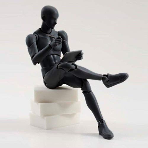 Action Drawing Figure Model, Iuhan Human Drawing Mannequin Body Kun Doll Body-Chan Male/Female Action Figure, Suitable for Sketching, Painting, Drawing, Artist (D) - Thumbnail 3