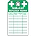 First Aid Kit Inspection Tag