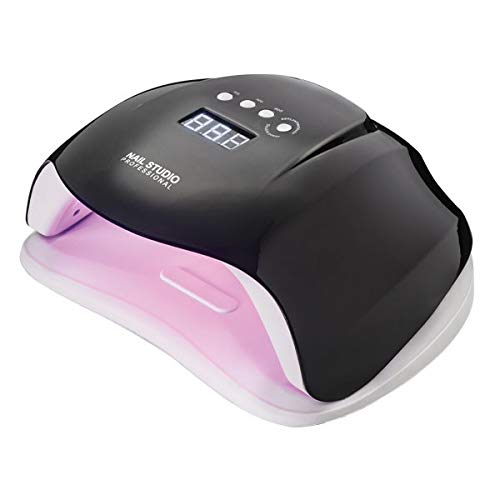 Nail Studio - 60 Watt Professional UV and LED Lamp for Nails, for Gel, Semi-permanent Nail Polish and Nail Reconstruction, Gel Nails, Acrylics, with Timer and LCD Screen