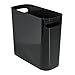 iDesign Una Rectangular Trash Handles, Waste Basket Garbage Can for Bathroom, Bedroom, Home Office, Dorm, College, 10