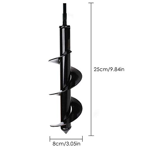zosenda Garden Spiral Drill Bit, 3.1" x 9.8" Electric Cordless Replacement Planter Garden Auger Digger Drill Bit, Time Saving Hole Auger Digging Tool for Planting Trees Shrubs Deep Cultivating