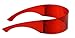 Tantino Futuristic Shield Sunglasses Monoblock Cyclops 100% UV400 (Solid Red, UV400)