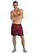 Fishers Finery Mens 100% Silk Boxers; Loungewear; Comfortable Sleepwear (Red, L)