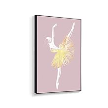 signwin Framed Canvas Home Artwork Decoration Elegant Ballerina Canvas Wall Art for Living Room, Bedroom - 16x24 inches