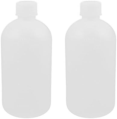 ZealMax 500ml Estuche de laboratorio para almacenamiento de productos químicos Botella de plástico de boca estrecha (paquete de 2)